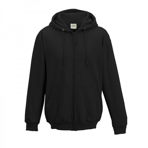 Awdis Plain Mens Hooded Full Zip Hoodie / Zoodie M Jet Black Jet Black M