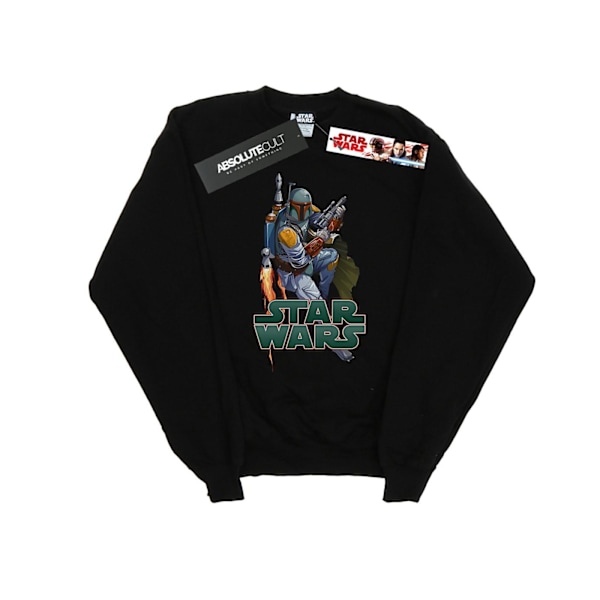 Star Wars Boys Boba Fett Fired Up Sweatshirt 5-6 år Svart Black 5-6 Years