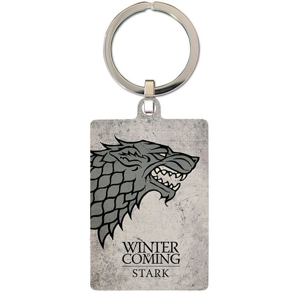 Game Of Thrones Stark Metallnyckelring En Storlek Grå Grey One Size
