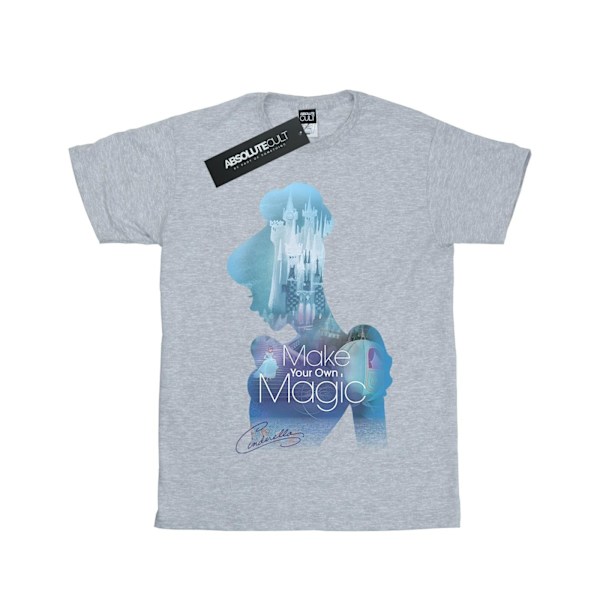 Cinderella Girls Skapa din egen magi Silhouette Bomull T-shirt Sports Grey 9-11 Years