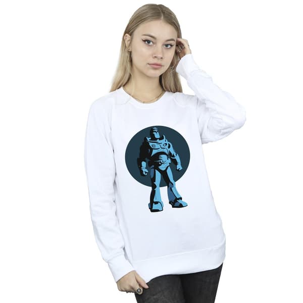 Disney Womens/Ladies Lightyear Buzz Standing Circle Sweatshirt White M