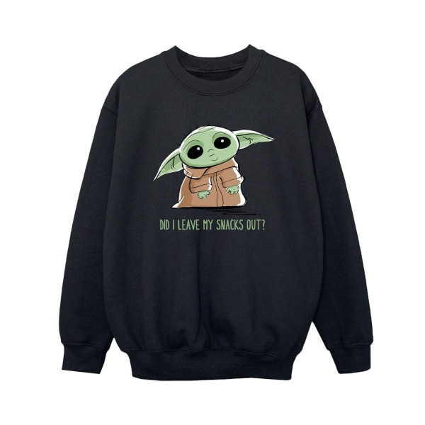 Star Wars Boys The Mandalorian Grogu Snacks Meme Sweatshirt 3-4 Black 3-4 Years