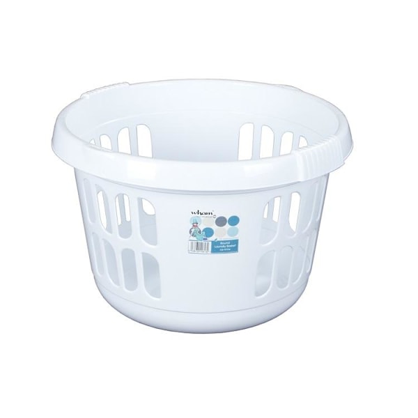 Wham Rund Tvättkorg Isvit 50L En Storlek En Färg One Colour One Size