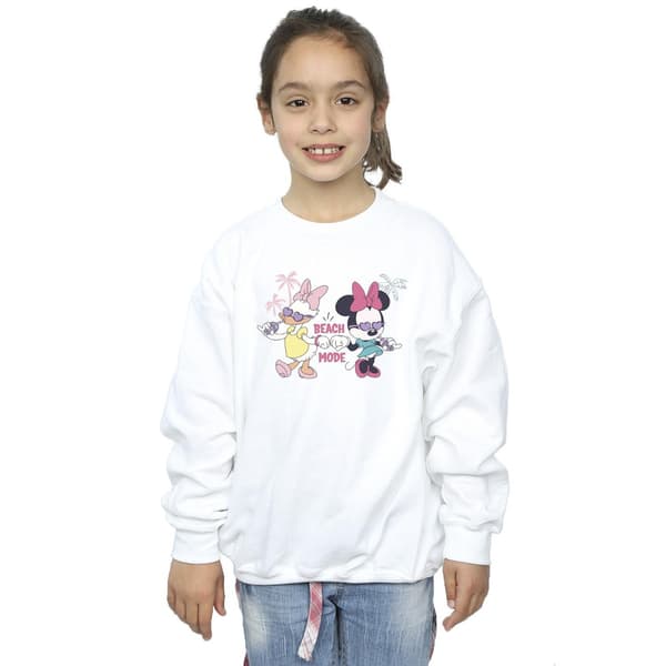 Disney Flickor Minnie Daisy Beach Mode Tröja 5-6 År Vit White 5-6 Years