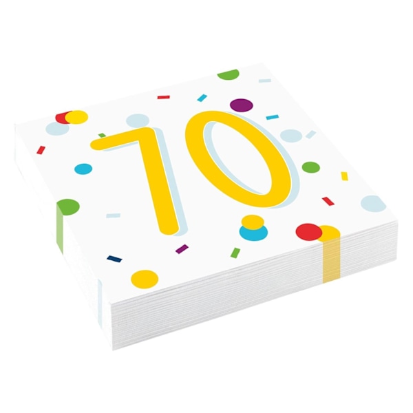 Amscan Confetti 70:e engångsservetter (20-pack) One Size M Multicoloured One Size