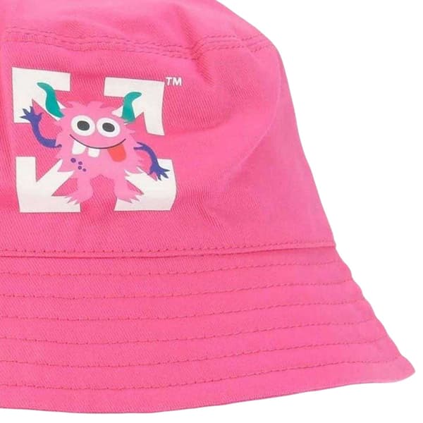Off White Canvas-bucket-hatt S Rosa Pink S