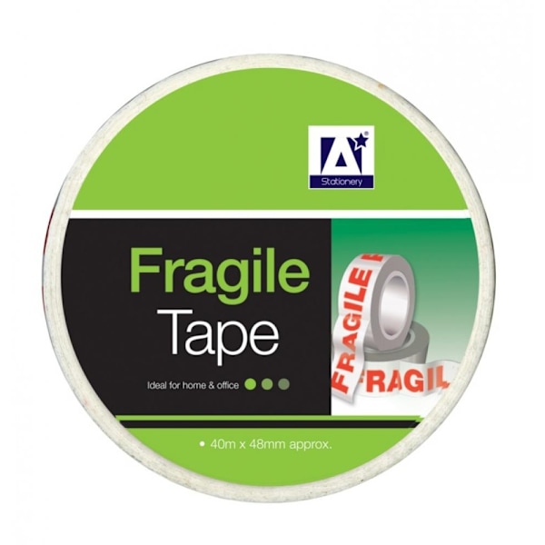 Anker Fragile Tape 40m x 4.8cm Vit/Röd White/Red 40m x 4.8cm