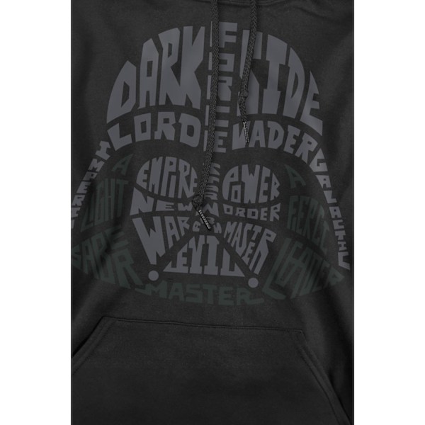 Star Wars Herr Darth Vader Text Huvtröja S Svart Black S