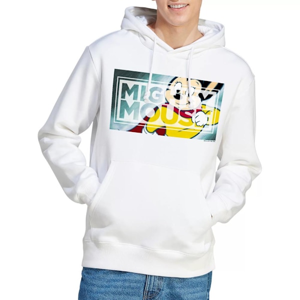 Mighty Mouse Herr Mighty Rectangle Hoodie XL Vit White XL