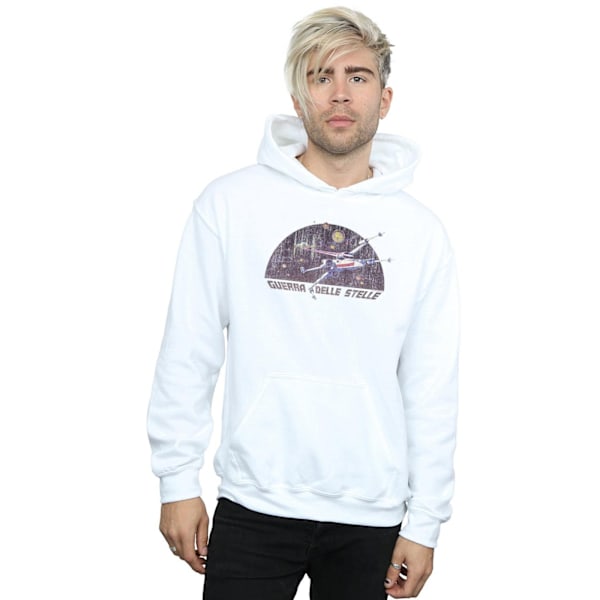 Star Wars Herr Italiensk Titel X-Wing Hoodie M Vit White M