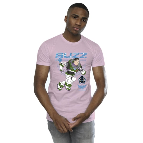 Disney Mens Lightyear Buzz Run To Action T-Shirt S Baby Pink Baby Pink S