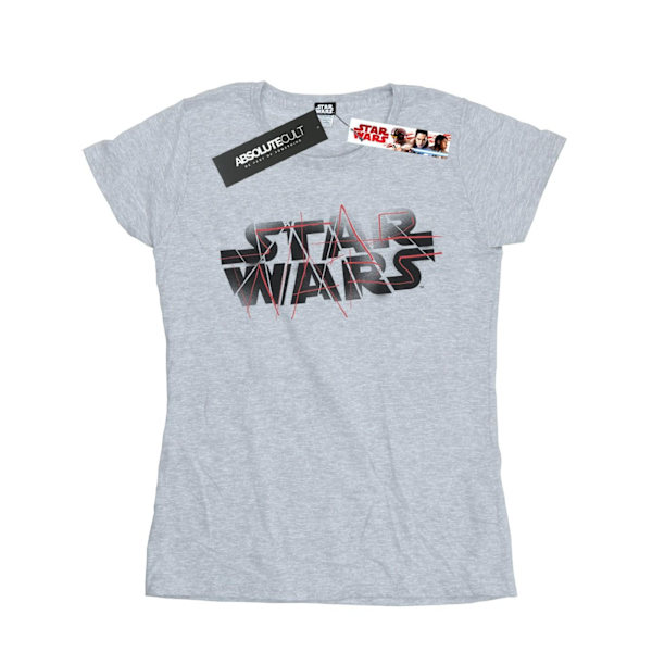 Star Wars Dam/Kvinnor The Last Jedi Spray Logo Bomull T-shirt Sports Grey M