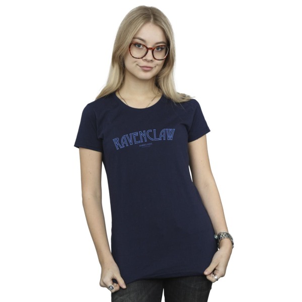 Harry Potter Dam/Kvinnor Ravenclaw Logo Bomull T-shirt XL Marinblå Navy Blue XL