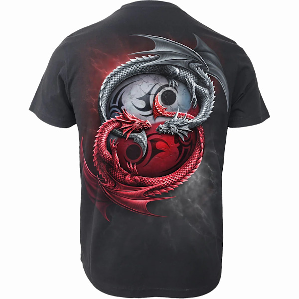 Spiral Direct Unisex Vuxen Infinity Dragons T-shirt med Korta Ärmar Black M