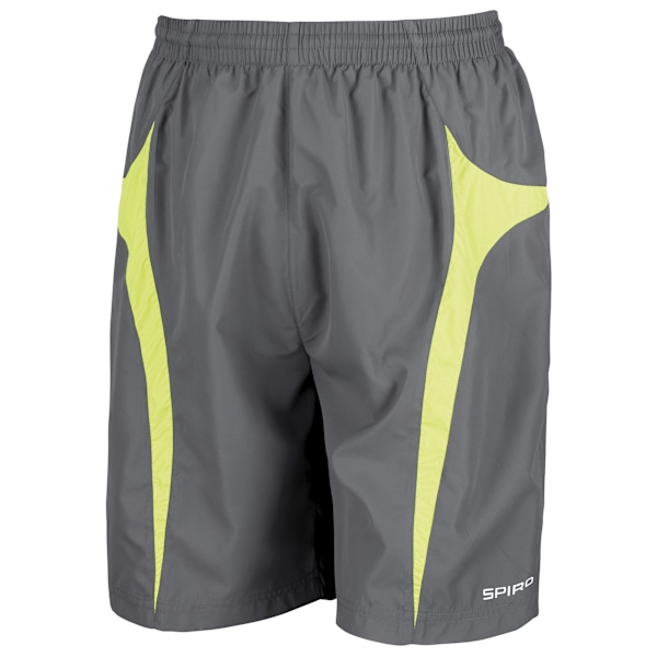 Spiro Herr Micro-Team Sports Shorts M Grå/Lime Grey/Lime M
