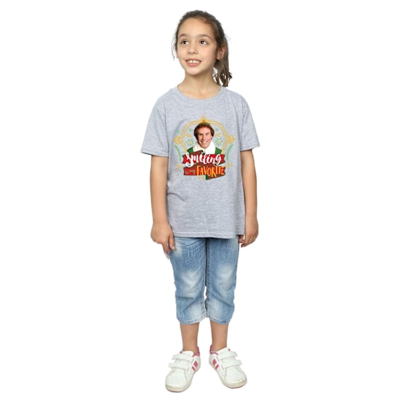 Elf Girls Buddy Smiling Bomull T-shirt 9-11 år Sports Grey Sports Grey 9-11 Years