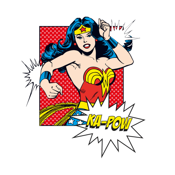 Wonder Woman Unisex Vuxen Ka-Pow T-shirt 4XL Heather Grey Heather Grey 4XL