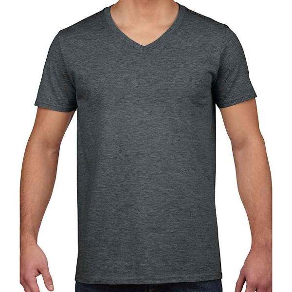 Gildan Unisex Adult Softstyle Heather V-halsad T-shirt L Mörk Heather Dark Heather L