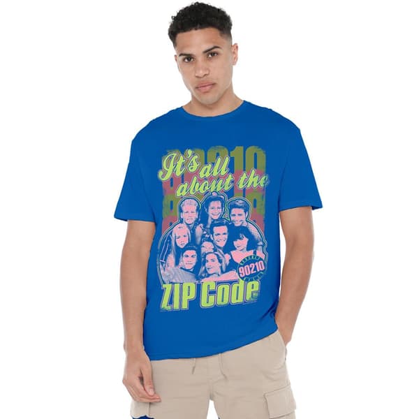 90210 Herr Zip Code T-Shirt 4XL Royalblå Royal Blue 4XL