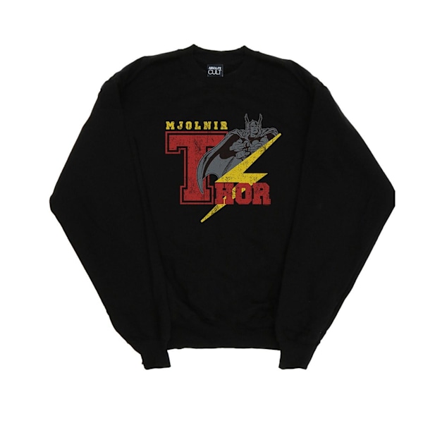 Marvel Dam/Kvinnor Thor Mjolnir Sweatshirt XXL Svart Black XXL