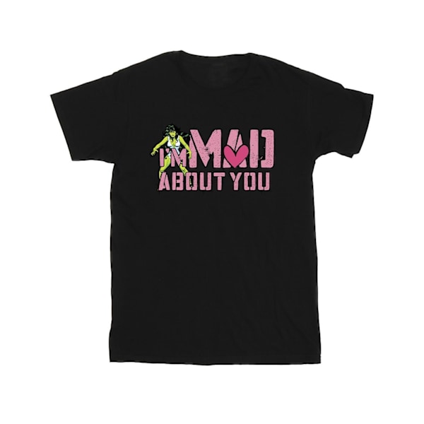 Marvel Girls She-Hulk Mad About You Bomull T-shirt 7-8 år Svart Black 7-8 Years