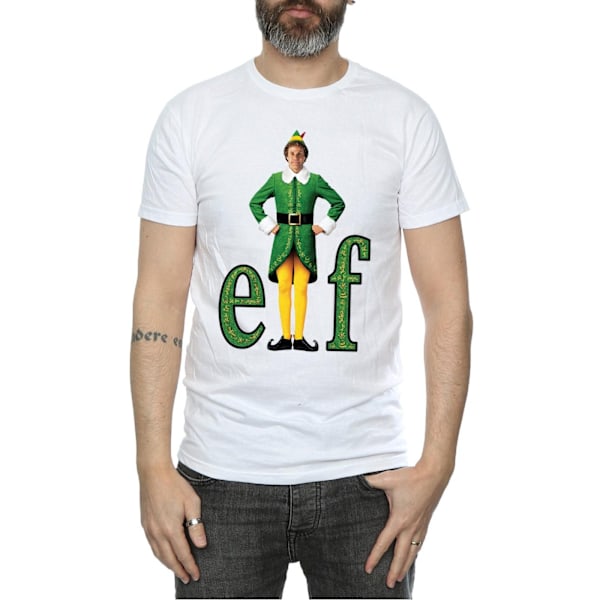 Elf Herr T-shirt med Buddy-logotyp M Vit White M