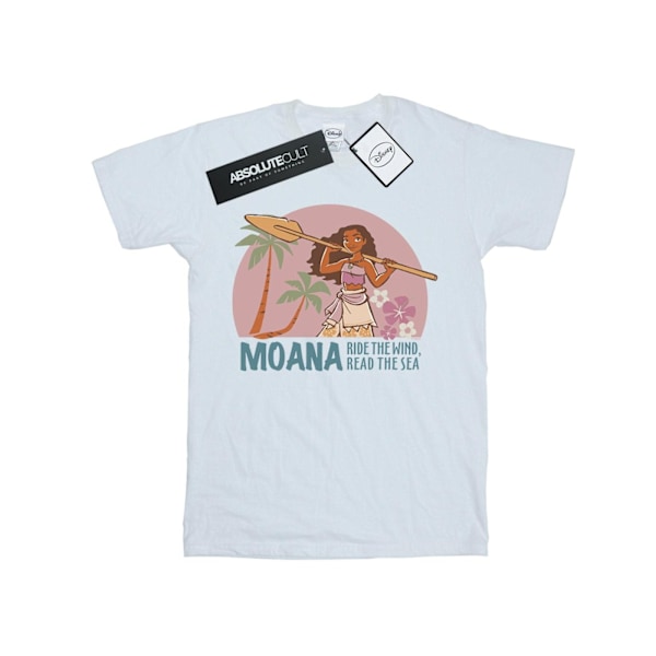 Disney Girls Moana Läs Havet Bomull T-shirt 7-8 år Vit White 7-8 Years