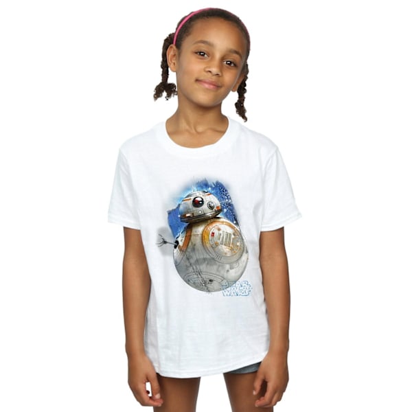 Star Wars: The Last Jedi T-shirt för flickor med BB-8, borstad, 12-13 år White 12-13 Years