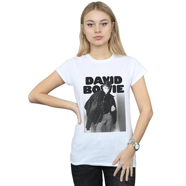 David Bowie Damjacka Foto Bomull T-shirt S Vit White S