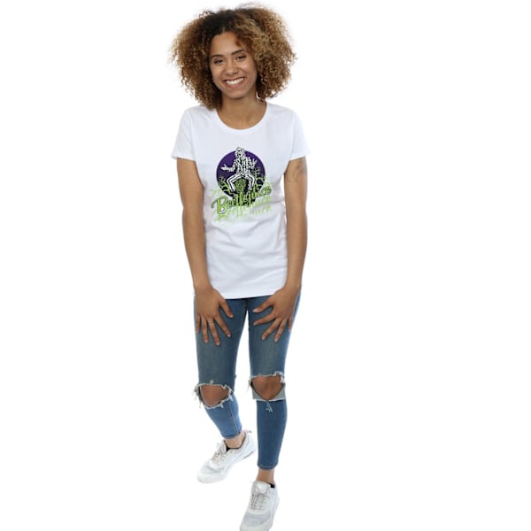 Beetlejuice Dam/Damer Blekt Pose Bomull T-shirt XL Vit White XL