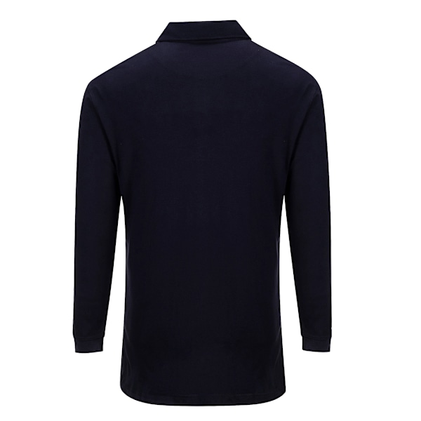 Portwest Herr Flame Resistant Anti-Static Långärmad Polotröja Navy L