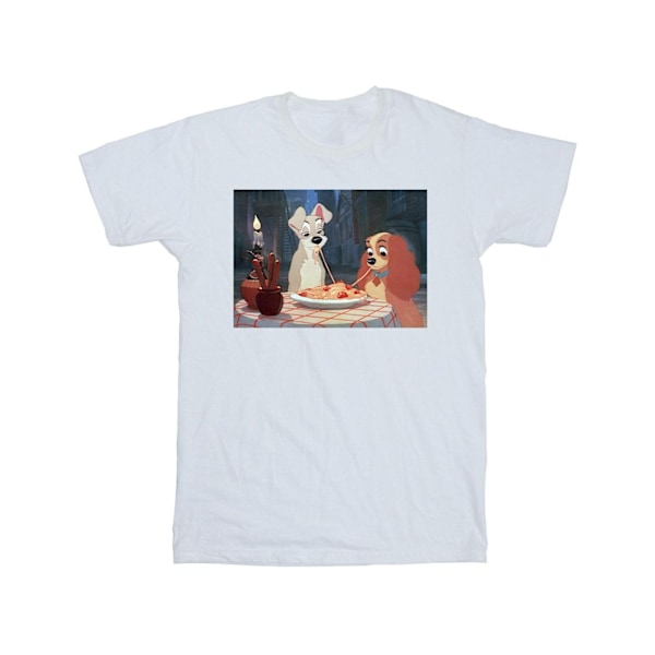 Disney Boys Lady Och Lufsen Spaghetti Foto T-Shirt 3-4 År White 3-4 Years