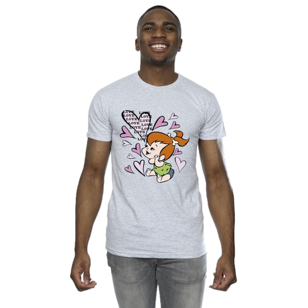 The Flintstones Herr Pebbles Love Love Love T-shirt 4XL Sport Sports Grey 4XL
