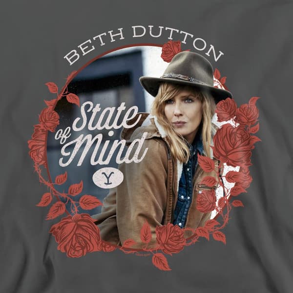 Yellowstone Unisex Vuxen State Beth Dutton Sweatshirt M Charcoa Charcoal M