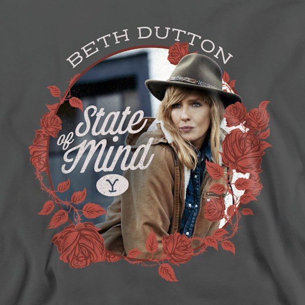 Yellowstone Unisex Vuxen State Beth Dutton Sweatshirt S Charcoa Charcoal S