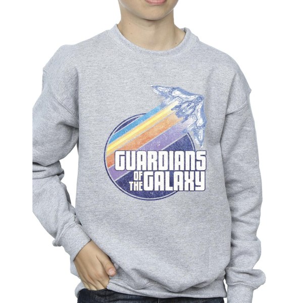 Guardians Of The Galaxy Boys Badge Rocket Sweatshirt 7-8 år Sports Grey 7-8 Years