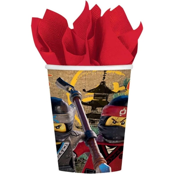 Lego Ninjago Party Cup One Size Röd/Svart/Brun Red/Black/Brown One Size