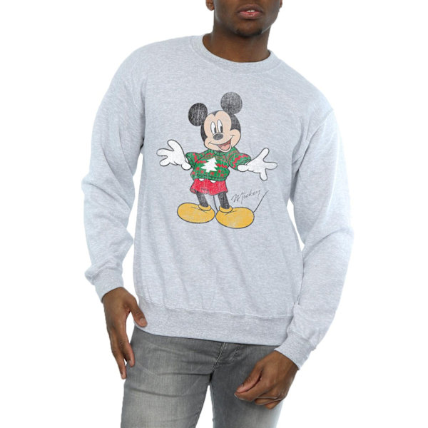 Disney Herr Mickey Mouse Jultröja Sweatshirt 3XL Sports Sports Grey 3XL