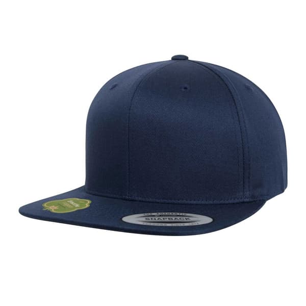 Flexfit Snapback-keps i ekologisk bomull, en storlek, marinblå Navy One Size