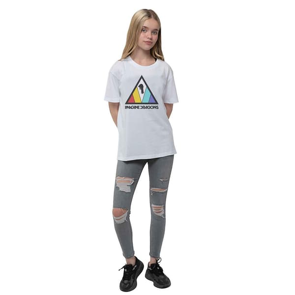 Imagine Dragons Barn/Barn Triangle Logo T-Shirt 3-4 År White 3-4 Years