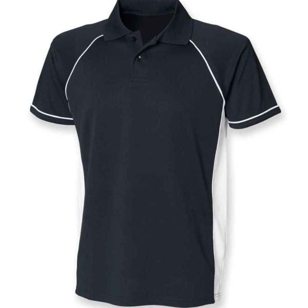 Finden & Hales Mens Performance Contrast Panel Polo Shirt XS Na Navy/White XS