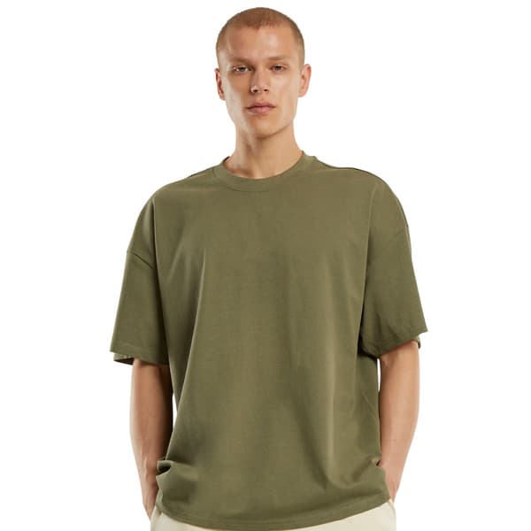 New Morning Studios Herr Jersey Bomull Oversized T-shirt S Oliv Olive S