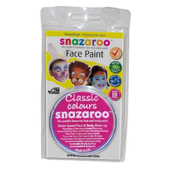 Snazaroo 18 ml giftfri ansiktsfärg (41 färger) en one size ljus Bright Pink One Size