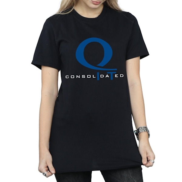 DC Comics Dam/Kvinnor Arrow Queen Consolidated Logo Bomull Boyfriend T-Shirt S Svart Black S
