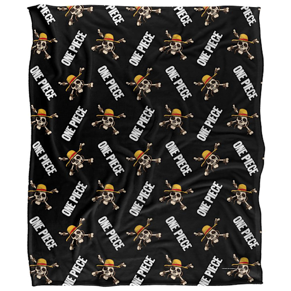 One Piece Jolly Roger Filt med Upprepat Tryck One Size Flerfärgad Multicoloured One Size