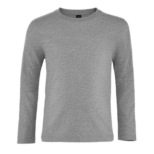 SOLS Barn/Barn Imperial Långärmad T-shirt 8 År Grå Grey Marl 8 Years