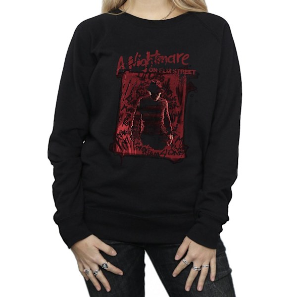 A Nightmare On Elm Street Dam/Kvinnor Freddy Silhouette Sweatshirt Black L