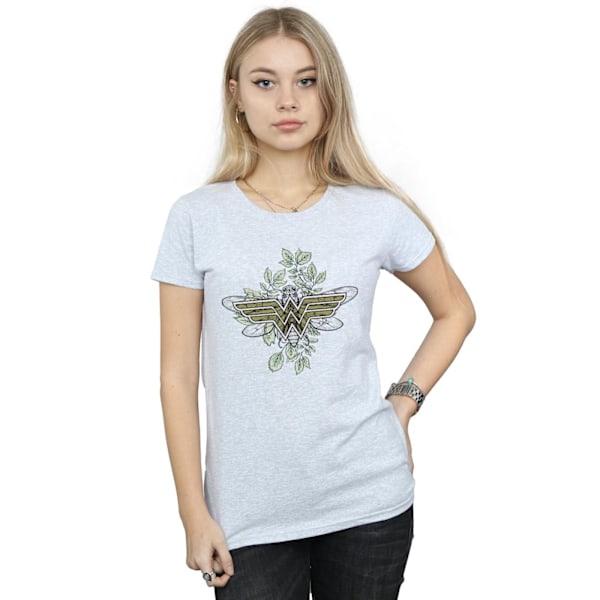 DC Comics Dam/Kvinnor Wonder Woman Fjärilslogotyp Bomull T-shirt Sports Grey L