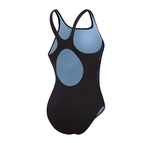 Speedo Hyperboom Placement Muscleback Enstyck Badkläder för Kvinnor Black/Blue 34 in