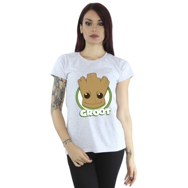 Guardians Of The Galaxy Dam/Ladies Groot Badge T-Shir i bomull Sports Grey M